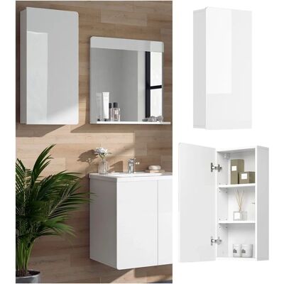 Gabinete de Pared Vicco Izan - Mueble de Baño Blanco Brillante Gabinete de Pared Vicco Izan - Mueble de Baño Blanco Brillante