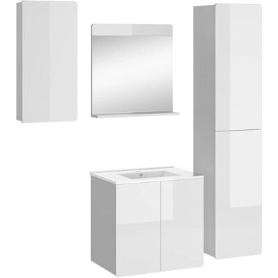 Vicco Badezimmermöbel-Set - Izan Weiß - 4 Teile - Badezimmermöbel Vicco Badezimmermöbel-Set - Izan Weiß - 4 Teile - Badezimmermöbel