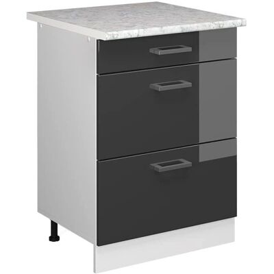 Vicco R-Line Küchenschrank - Anthrazit - 60cm - Höhenverstellbar Vicco R-Line Küchenschrank - Anthrazit - 60cm - Höhenverstellbar