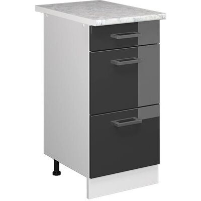 Vicco Mueble Bajo de Cocina R-Line - Antracita Brillo/Blanco Vicco Mueble Bajo de Cocina R-Line - Antracita Brillo/Blanco
