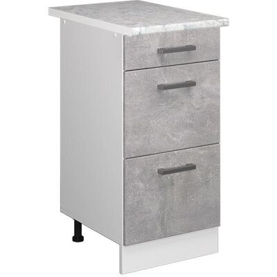 Gabinete inferior de cocina Vicco R-Line Hormigón Blanco - Cocina Gabinete inferior de cocina Vicco R-Line Hormigón Blanco - Cocina