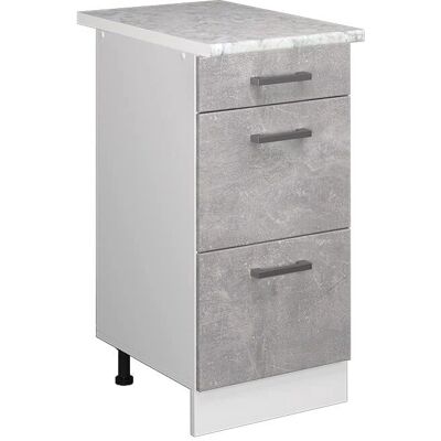 Vicco Küchenunterschrank R-Line Beton Weiß - Küchenunterschrank Vicco Küchenunterschrank R-Line Beton Weiß - Küchenunterschrank