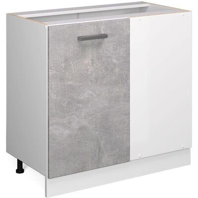 Armadio angolare Vicco R-Line - Cemento/Bianco - 86cm - Mobile da cucina Armadio angolare Vicco R-Line - Cemento/Bianco - 86cm - Mobile da cucina