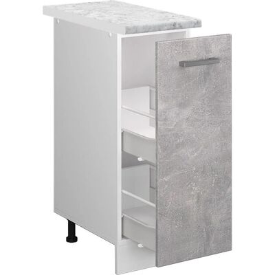 Armario de farmacia Vicco R-Line - Hormigón/Blanco - 30cm - Gabinete de medicinas Armario de farmacia Vicco R-Line - Hormigón/Blanco - 30cm - Gabinete de medicinas