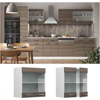 Armario de cocina con puertas de cristal Vicco - Mueble de cocina Armario de cocina con puertas de cristal Vicco - Mueble de cocina