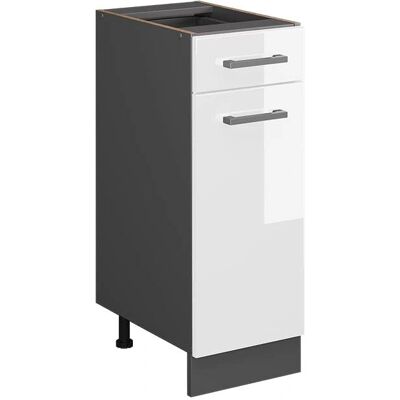 Meuble bas de cuisine Vicco R-Line - Blanc brillant/Anthracite - 30cm - Publicité Meuble bas de cuisine Vicco R-Line - Blanc brillant/Anthracite - 30cm - Publicité
