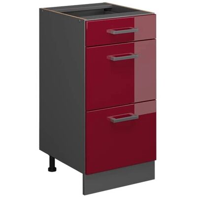 Vicco Armoire de Cuisine R-Line - Rouge Bordeaux Brillant - Publicité Vicco Armoire de Cuisine R-Line - Rouge Bordeaux Brillant - Publicité