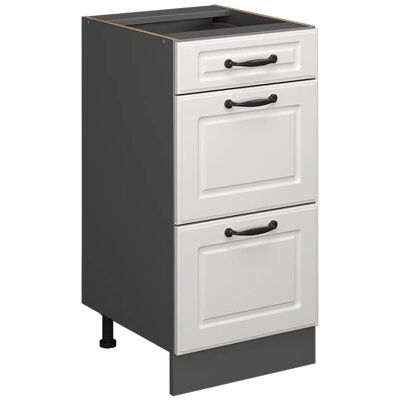 Vicco Modèle R-Line Meuble Bas de Cuisine - 40cm, Blanc Maison de Campagne / Anthracite - Publicité Vicco Modèle R-Line Meuble Bas de Cuisine - 40cm, Blanc Maison de Campagne / Anthracite - Publicité