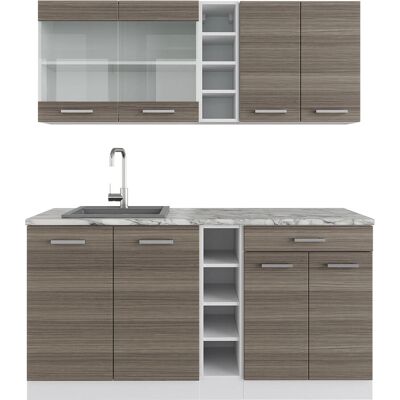 Vicco - Modelo R-Line 160cm Gris/Blanco - Cocina Vicco - Modelo R-Line 160cm Gris/Blanco - Cocina