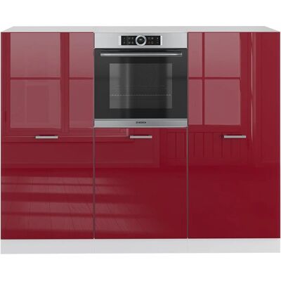 Vicco - Bloque de cocina R-Line, Burdeos brillo intenso/blanco, 180 cm Vicco - Bloque de cocina R-Line, Burdeos brillo intenso/blanco, 180 cm