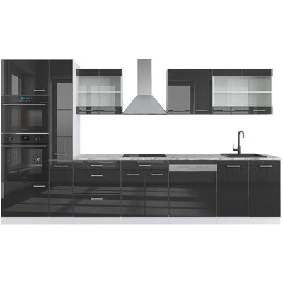 Meubles de cuisine Vicco R-Line 350cm Anthracite Blanc - Publicité Meubles de cuisine Vicco R-Line 350cm Anthracite Blanc - Publicité