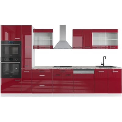 Vicco - R-Line 350cm - Burdeos alto brillo - Kitchen unit Vicco - R-Line 350cm - Burdeos alto brillo - Kitchen unit