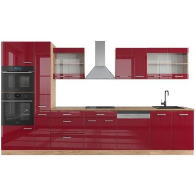 Gabinete de Cocina Vicco - R-Line 350cm Burdeos Oro Gabinete de Cocina Vicco - R-Line 350cm Burdeos Oro