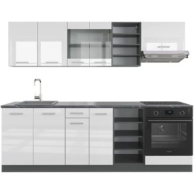Garde-manger Vicco R-Line 240cm - Blanc Brillant/Antracite - Publicité Garde-manger Vicco R-Line 240cm - Blanc Brillant/Antracite - Publicité