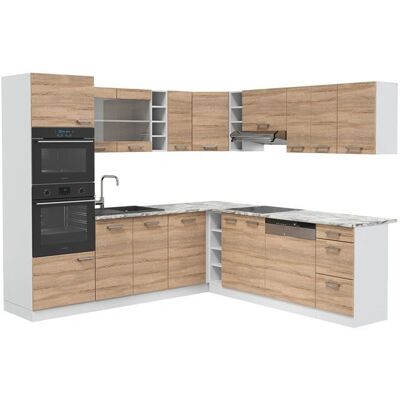 Vicco Cocina R-Line Esquinera 247x237cm Sonoma/Blanco - Cocina Vicco Cocina R-Line Esquinera 247x237cm Sonoma/Blanco - Cocina