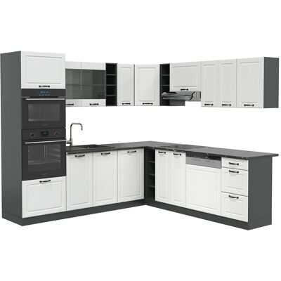 Vicco - Cuisine d'angle R-Line Blanc/Anthracite - Type de Cuisine - Publicité Vicco - Cuisine d'angle R-Line Blanc/Anthracite - Type de Cuisine - Publicité