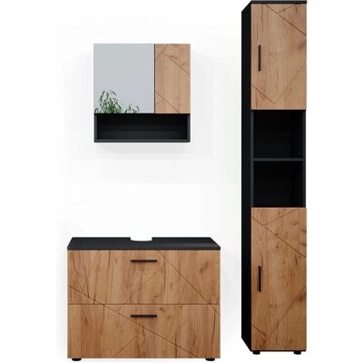 Conjunto de baño Vicco Irma - Antracita, 3 piezas Conjunto de baño Vicco Irma - Antracita, 3 piezas