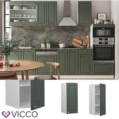 Vicco - Modelo Fame-Line 30cm Blanco/Verde-dorado - Armario de pared Vicco - Modelo Fame-Line 30cm Blanco/Verde-dorado - Armario de pared