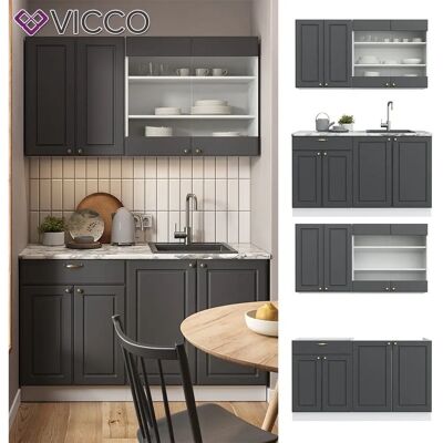 Vicco Cocina Fame-Line - Estilo rústico 140cm - Cocina Vicco Cocina Fame-Line - Estilo rústico 140cm - Cocina