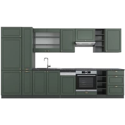 Vicco Mueble de cocina - 355cm, Modular, MDF, Cierre suave Vicco Mueble de cocina - 355cm, Modular, MDF, Cierre suave