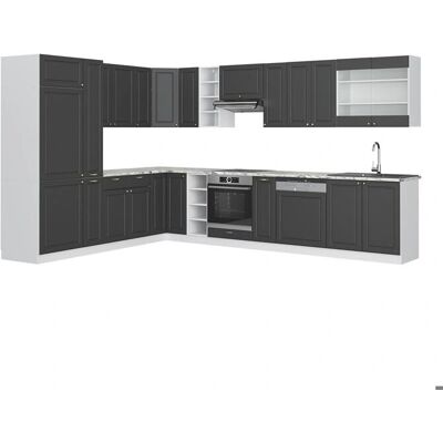 Vicco Mueble de esquina para cocina - Antracita/Blanco - Bisagras soft-close Vicco Mueble de esquina para cocina - Antracita/Blanco - Bisagras soft-close