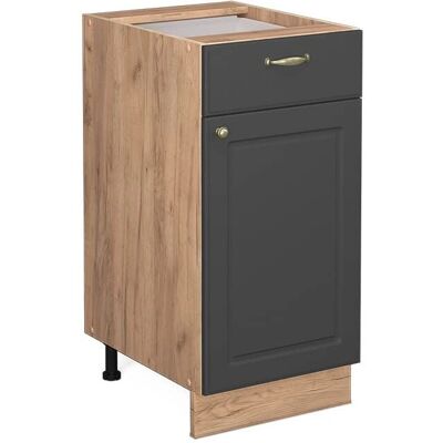 Vicco - Mueble bajo de cocina Fame-Line 40cm Roble/Antracita - Estilo de cabaña Vicco - Mueble bajo de cocina Fame-Line 40cm Roble/Antracita - Estilo de cabaña