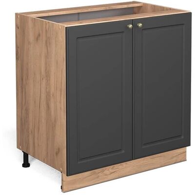 Gabinete base de cocina Vicco 80cm Antracita-oro - Cierre suave, Expandible Gabinete base de cocina Vicco 80cm Antracita-oro - Cierre suave, Expandible