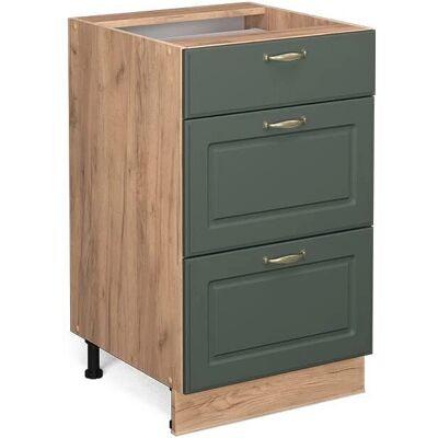Vicco - Küchenunterschrank Fame-Line, Grün Gold Land, 50cm - Küchenschrank Vicco - Küchenunterschrank Fame-Line, Grün Gold Land, 50cm - Küchenschrank