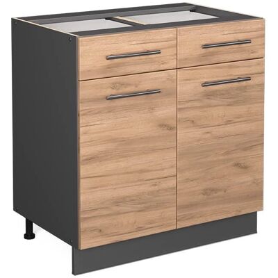 Vicco - Mueble de cocina Fame-Line, Roble dorado, 80 cm - Armario de cocina Vicco - Mueble de cocina Fame-Line, Roble dorado, 80 cm - Armario de cocina
