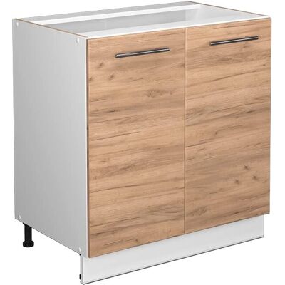 Vicco - Armario bajo para fregadero Fame-Line, Roble dorado, 80 cm con estante, sin encimera - Armario de Cocina Vicco - Armario bajo para fregadero Fame-Line, Roble dorado, 80 cm con estante, sin encimera - Armario de Cocina