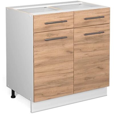 Vicco - Gabinete de cocina modular Fame-Line Roble Dorado 80cm Vicco - Gabinete de cocina modular Fame-Line Roble Dorado 80cm