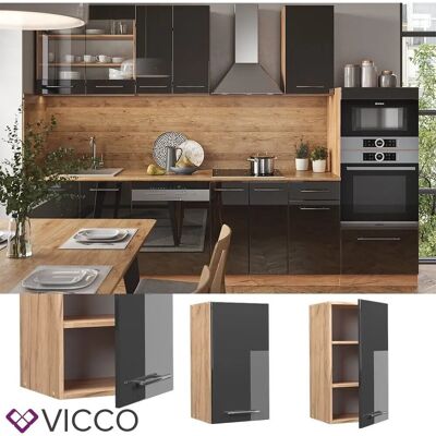 Vicco Mueble Alto Fame-Line 40cm - Moderno Roble y Antracita Vicco Mueble Alto Fame-Line 40cm - Moderno Roble y Antracita