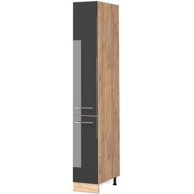 Vicco - Armario alto Fame-Line 30 cm roble/antracita alto brillo moderno Vicco - Armario alto Fame-Line 30 cm roble/antracita alto brillo moderno