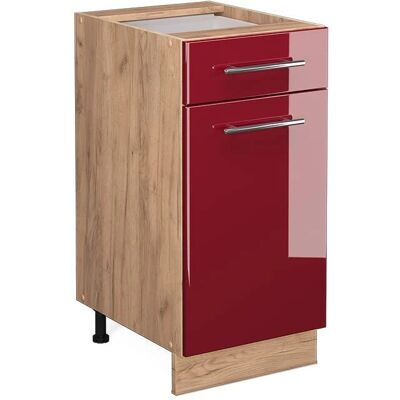 Vicco Modelo Fame-Line Alto Brillo Rojo Burdeos Mueble Bajo de Cocina - 40cm Vicco Modelo Fame-Line Alto Brillo Rojo Burdeos Mueble Bajo de Cocina - 40cm