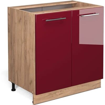 Vicco - Modèle Fame-Line Armoire de cuisine Bordeaux 80cm - Publicité Vicco - Modèle Fame-Line Armoire de cuisine Bordeaux 80cm - Publicité