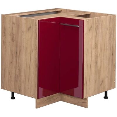Vicco - Armario de esquina Fame-Line, Rojo Burdeos alto brillo, 80.5 cm - Muebles de cocina Vicco - Armario de esquina Fame-Line, Rojo Burdeos alto brillo, 80.5 cm - Muebles de cocina