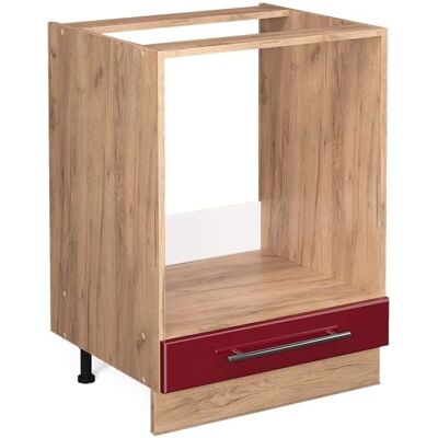 Vicco - Armario para horno empotrado Fame-Line, Rojo Burdeos alto brillo, 60 cm - Muebles de cocina Vicco - Armario para horno empotrado Fame-Line, Rojo Burdeos alto brillo, 60 cm - Muebles de cocina