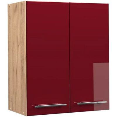 Vicco - Armario de cocina de pared Fame-Line 60cm Rojo burdeos alto brillo Vicco - Armario de cocina de pared Fame-Line 60cm Rojo burdeos alto brillo