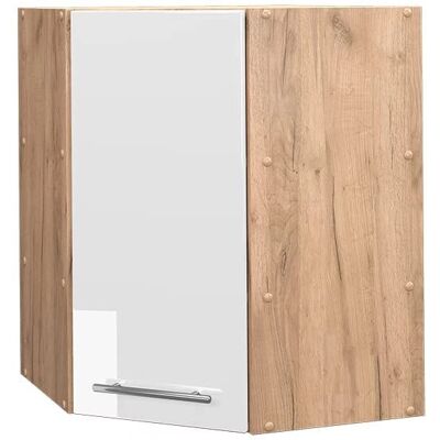 Vicco - Armario de esquina Fame-Line 57 cm Roble/Blanco brillante Vicco - Armario de esquina Fame-Line 57 cm Roble/Blanco brillante