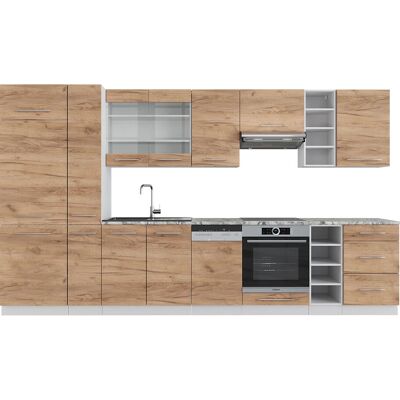 Vicco - Mueble de cocina Fame-Line - 355 cm Oro potencia roble/blanco - Mueble de cocina Vicco - Mueble de cocina Fame-Line - 355 cm Oro potencia roble/blanco - Mueble de cocina