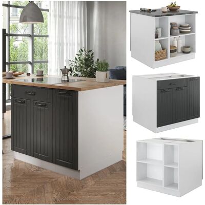 VICCO Fame-Line Isla de Cocina 90cm - Diseño Rústico Moderno VICCO Fame-Line Isla de Cocina 90cm - Diseño Rústico Moderno