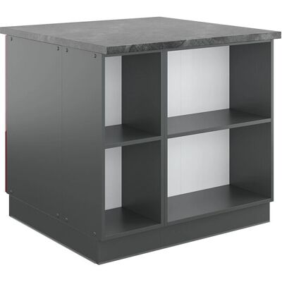 Isla de cocina Fame-Line Burdeos alto brillo/antracita - 90cm Vicco Isla de cocina Fame-Line Burdeos alto brillo/antracita - 90cm Vicco