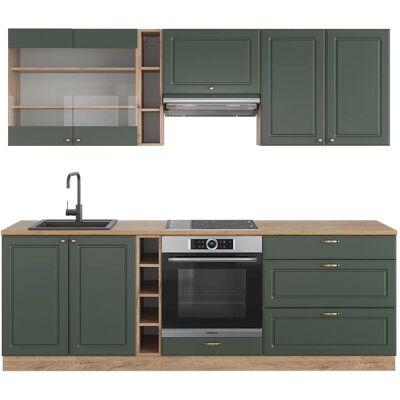 Vicco - Küchenunterschrank Fame-Line, Grün-Gold 235cm - Küchenunterschrank Vicco - Küchenunterschrank Fame-Line, Grün-Gold 235cm - Küchenunterschrank