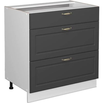 Vicco Mueble bajo de cocina Fame-Line, Antracita-oro, 80 cm Vicco Mueble bajo de cocina Fame-Line, Antracita-oro, 80 cm