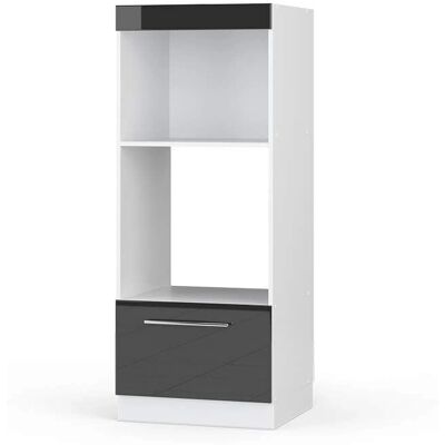 Vicco Fame-Line - Antracite Brillant / Blanc - Armoire micro-ondes - Publicité Vicco Fame-Line - Antracite Brillant / Blanc - Armoire micro-ondes - Publicité