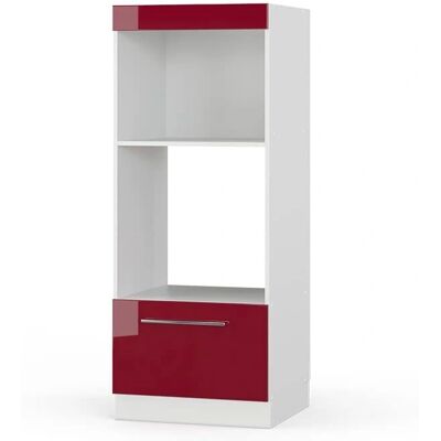 Armario para microondas Vicco Fame-Line - Burdeos brillante/Blanco, 60cm abierto Armario para microondas Vicco Fame-Line - Burdeos brillante/Blanco, 60cm abierto
