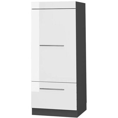 Vicco Armario para microondas - Diseño moderno, 60cm, Blanco alto brillo/Antracita - Armario microondas Vicco Armario para microondas - Diseño moderno, 60cm, Blanco alto brillo/Antracita - Armario microondas