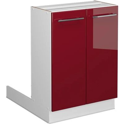 Isla de cocina Vicco de 60cm - Rojo Burdeos alto brillo - Muebles de cocina Isla de cocina Vicco de 60cm - Rojo Burdeos alto brillo - Muebles de cocina