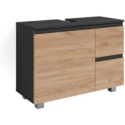 Mueble de lavabo Vicco J-Shape - Moderno, Antracita, 80x61 cm Mueble de lavabo Vicco J-Shape - Moderno, Antracita, 80x61 cm