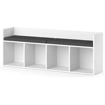 Vicco - Estantería infantil Luigi, Blanco, 142.4 x 53.4 cm - Mueble de almacenamiento Vicco - Estantería infantil Luigi, Blanco, 142.4 x 53.4 cm - Mueble de almacenamiento